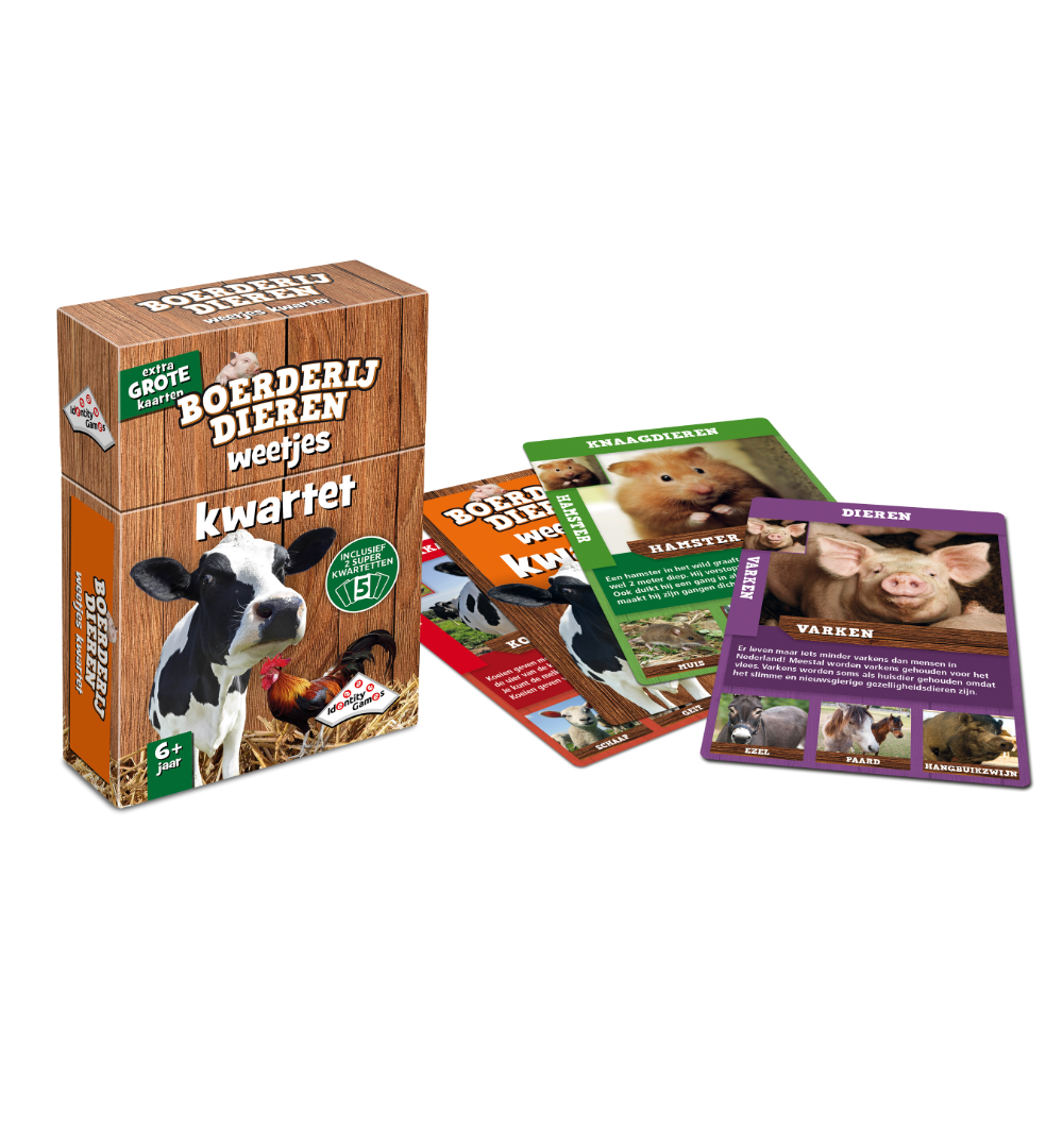 Boerderijdieren kwartet spelonderdelen