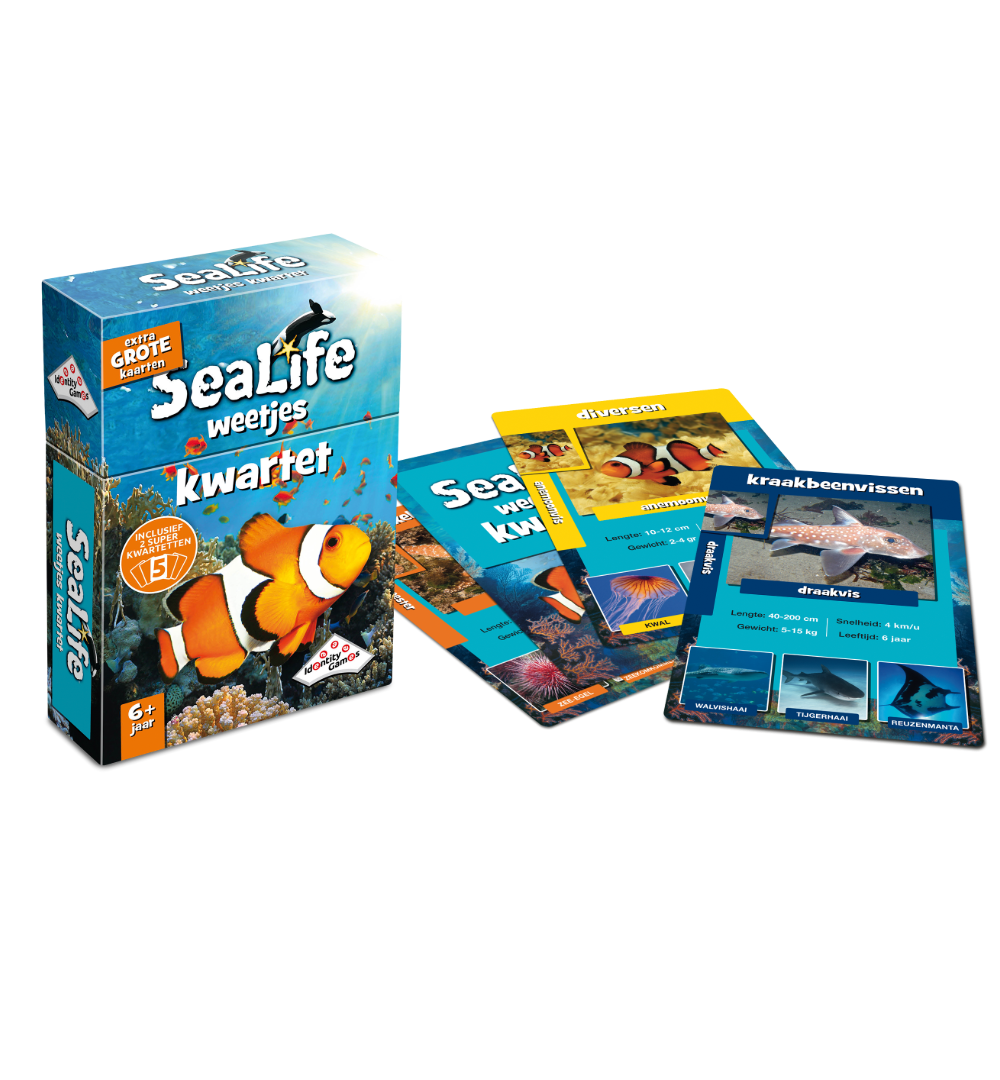 Sea Life kwartet spelonderdelen