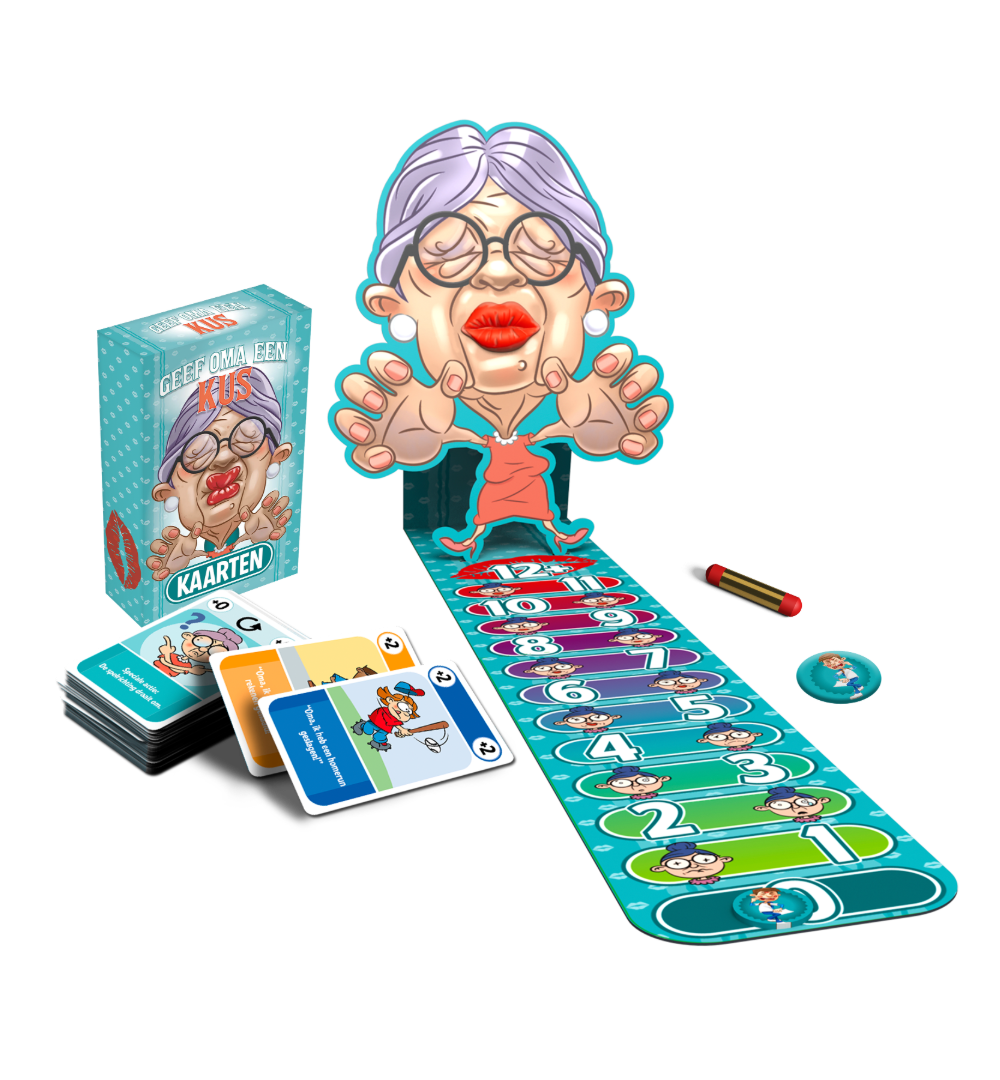 Geef oma een kus spelonderdelen
