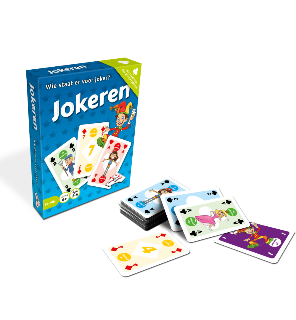 Jokeren kaartspel spelonderdelen