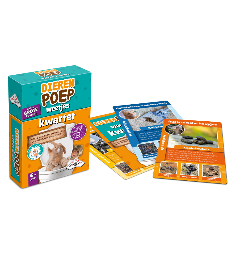 Dierenpoep kwartet spelonderdelen