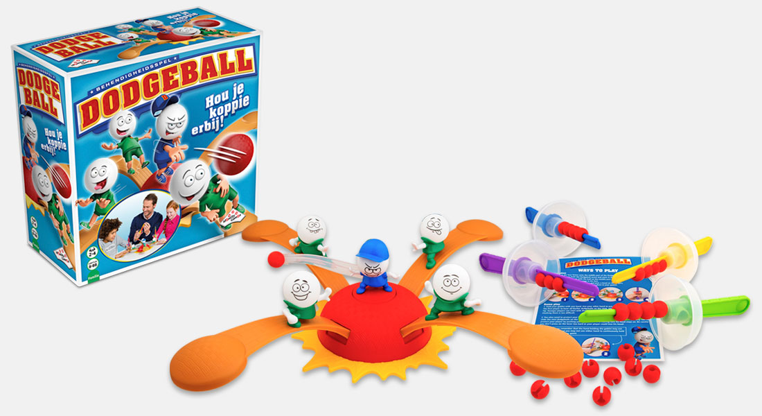 Dodgeball bordspel met spelonderdelen