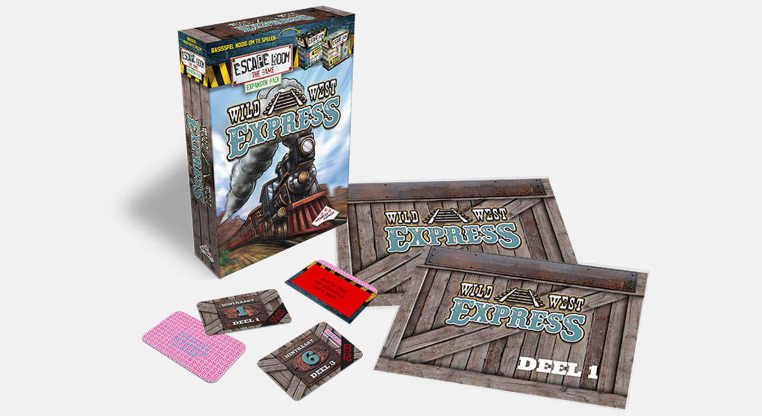 Escape Room The Game uitbreiding Wild West Express met spelonderdelen