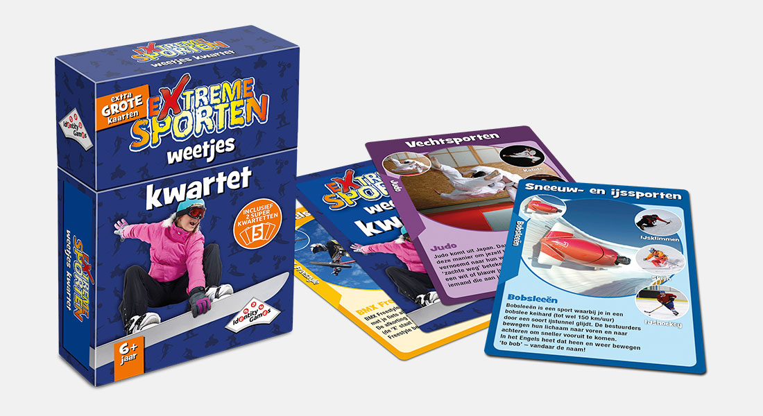 Extreme sporten Weetjeskwartet met speelkaarten
