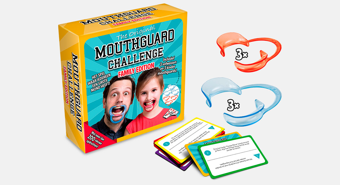 Mouthguard Challenge Family met spelonderdelen