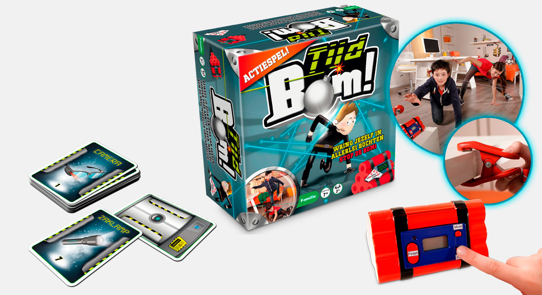Tijdbom spel met onderdelen