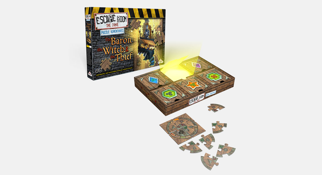 Escape Room The Game Puzzle Adventures The Baron, The Witch en The Thief met spelonderdelen