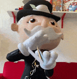 Mr. Monopoly gooit met geld