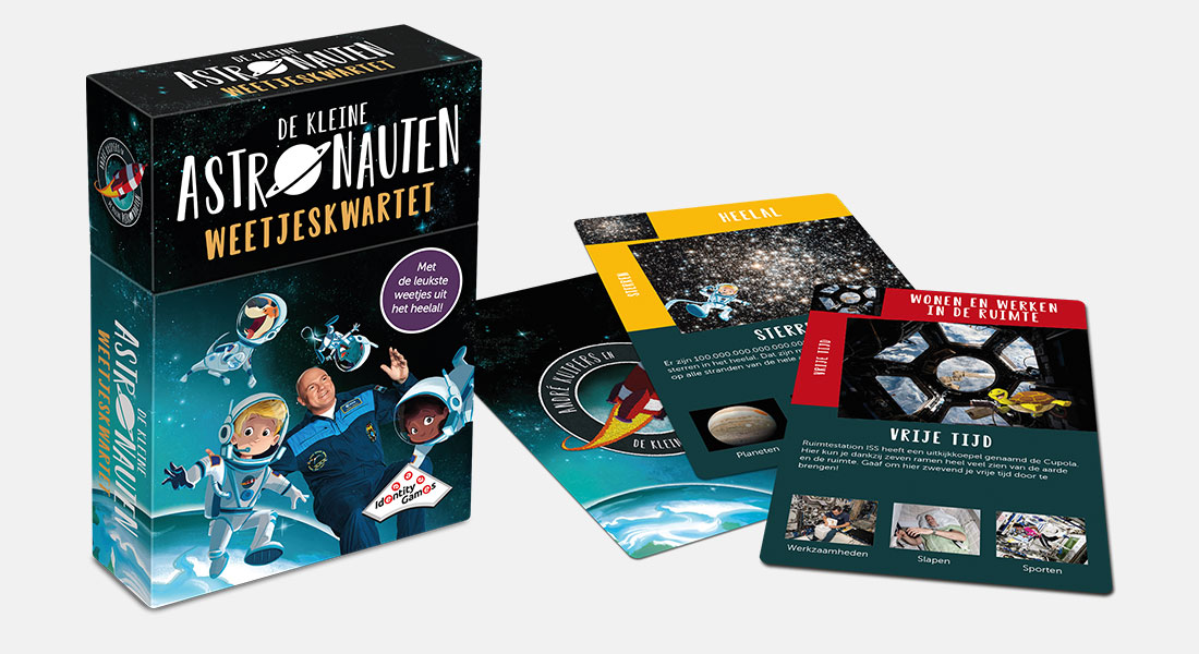 De Kleine Astronauten Weetjeskwartet speelkaarten