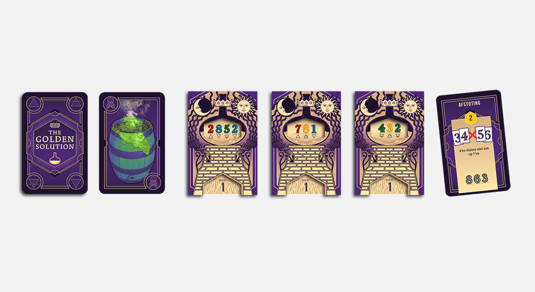 Escape Room The Game kaartspel The Golden Solution spelonderdelen