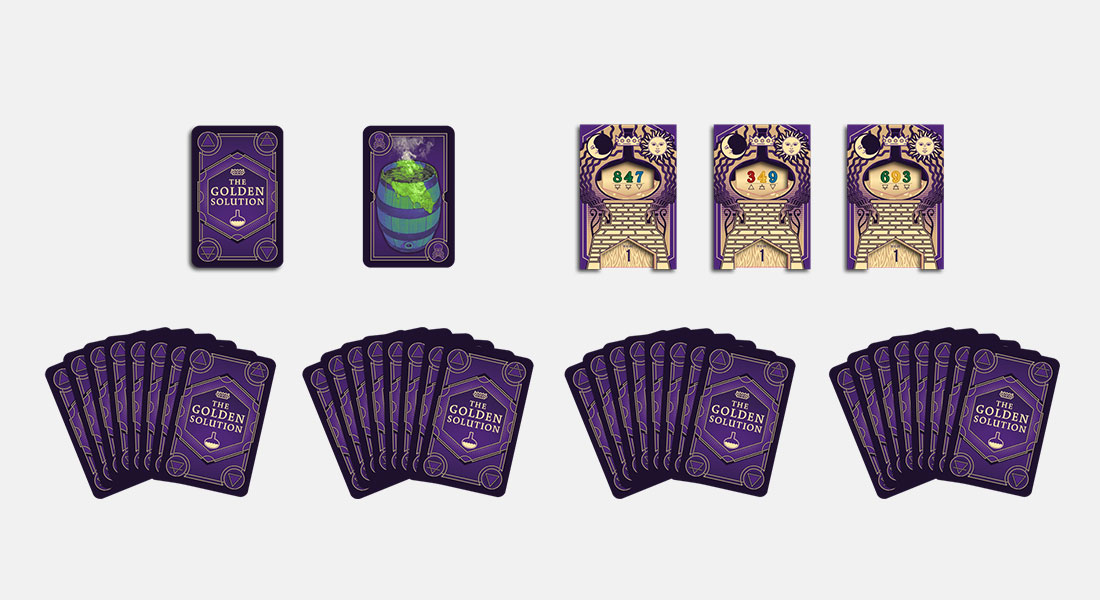 Escape Room The Game kaartspel The Golden Solution spelonderdelen