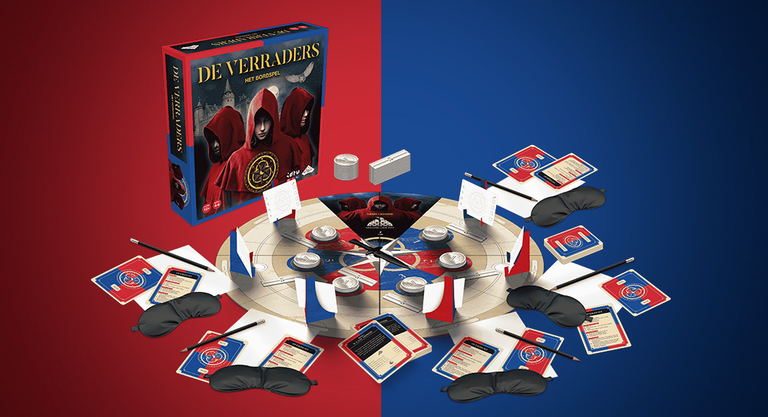 De Verraders het bordspel spelonderdelen
